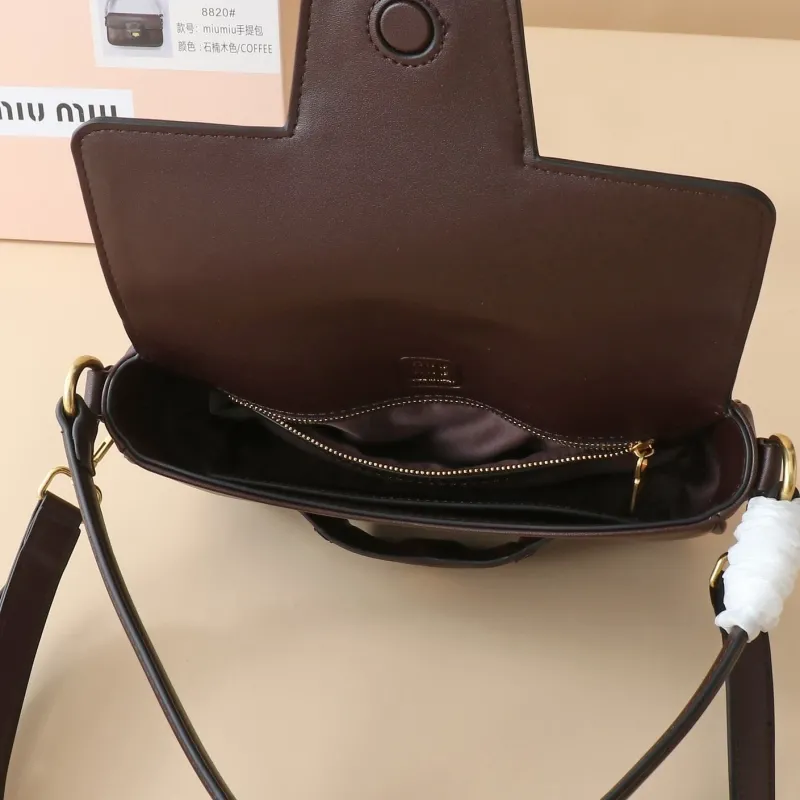 Miu Miu Coffee Top Handle Crossbody Bag 8820M - Image 7
