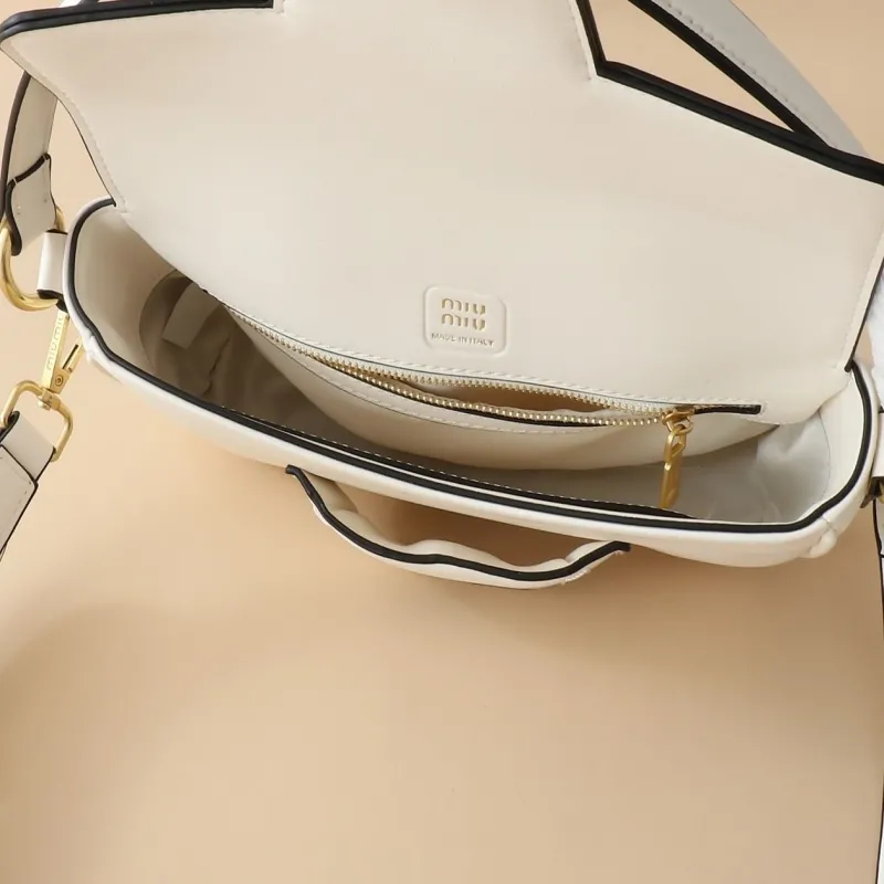 MIU MIU White Top Handle Crossbody Bag 1164 - Image 7