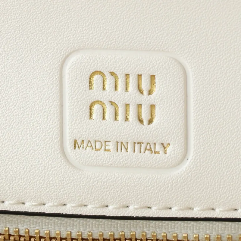 MIU MIU White Top Handle Crossbody Bag 1164 - Image 8
