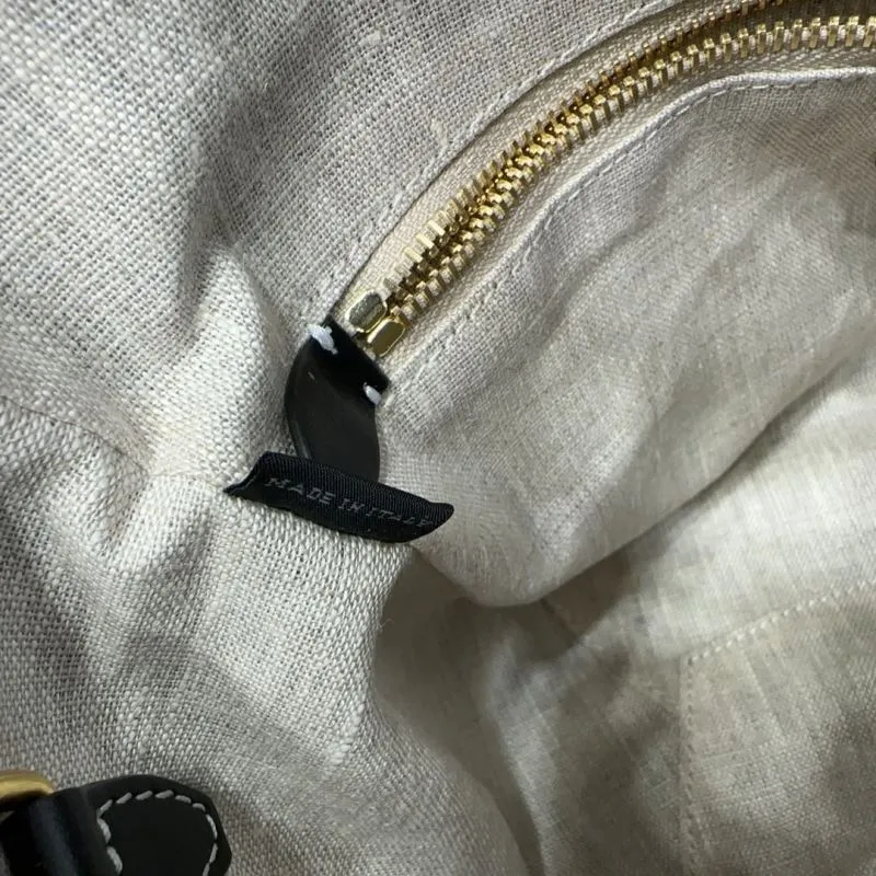 MIU MIU Black Leather Tote Bag with Strap - Image 8