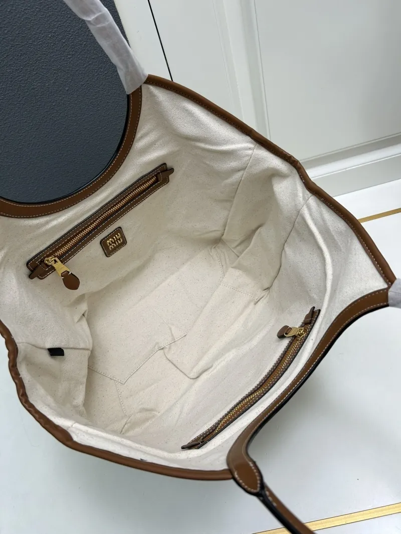 Miu Miu Beige Canvas Tote Bag CL616018 - Image 7
