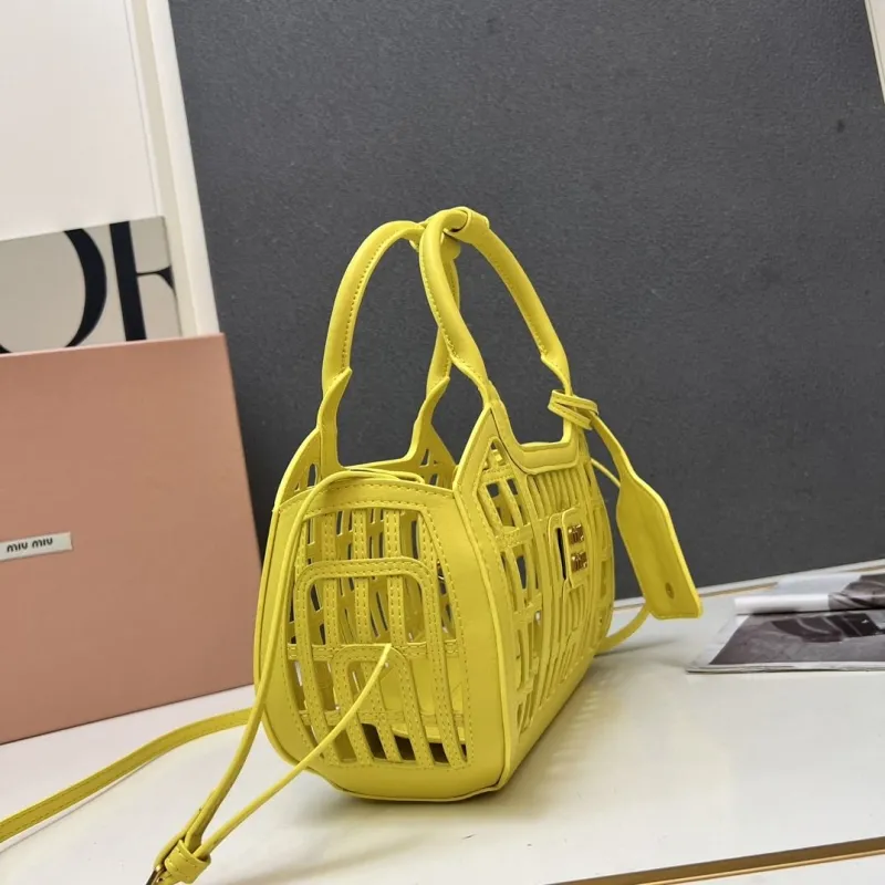 Miu Miu Yellow Crossbody Handbag 1E294 - Image 3
