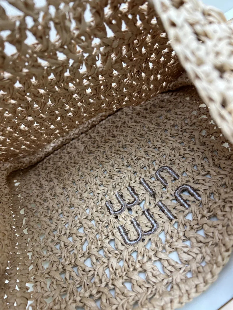 Miu Miu Beige Straw Hobo Bag - Image 6