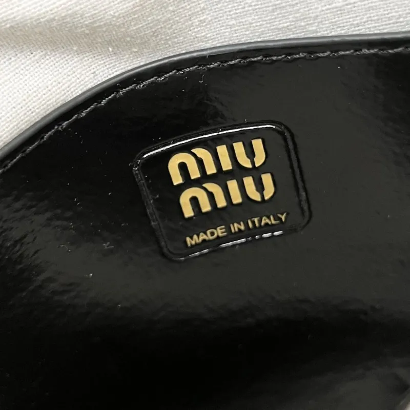 Miu Miu Black Leather Shoulder Bag 5BA281 - Image 7