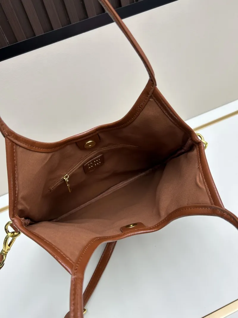 MIU MIU Brown Leather Tote Bag 2519 - Image 7