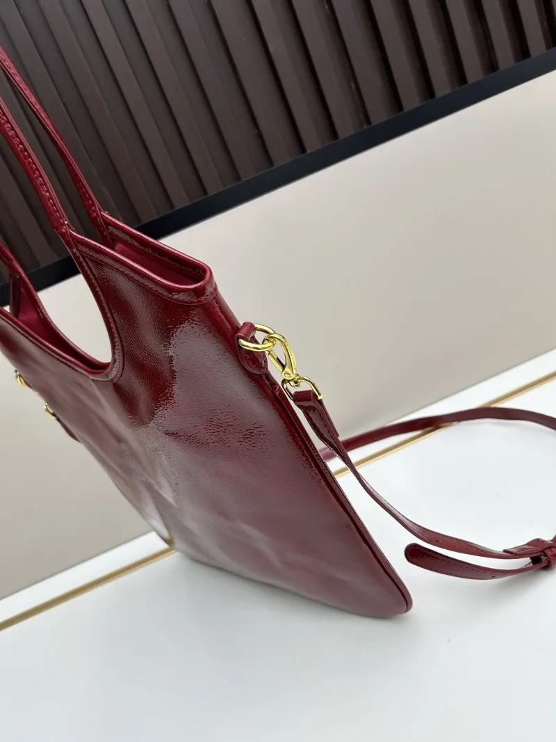 MIU MIU Red Patent Leather Tote Bag 2519 - Image 3