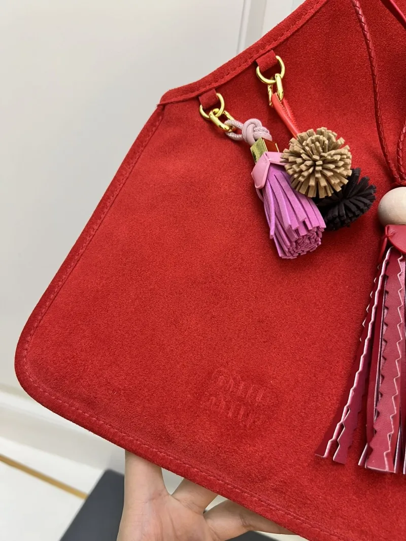 MIU MIU Red Shopping Bag 1E295 Size 24x37 - Image 4