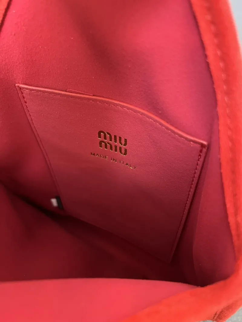 MIU MIU Red Shopping Bag 1E295 Size 24x37 - Image 9