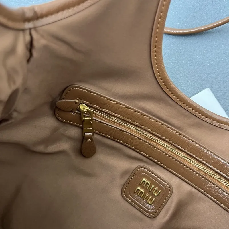 MIU MIU Brown Leather Tote Bag 7011SQ - Image 6
