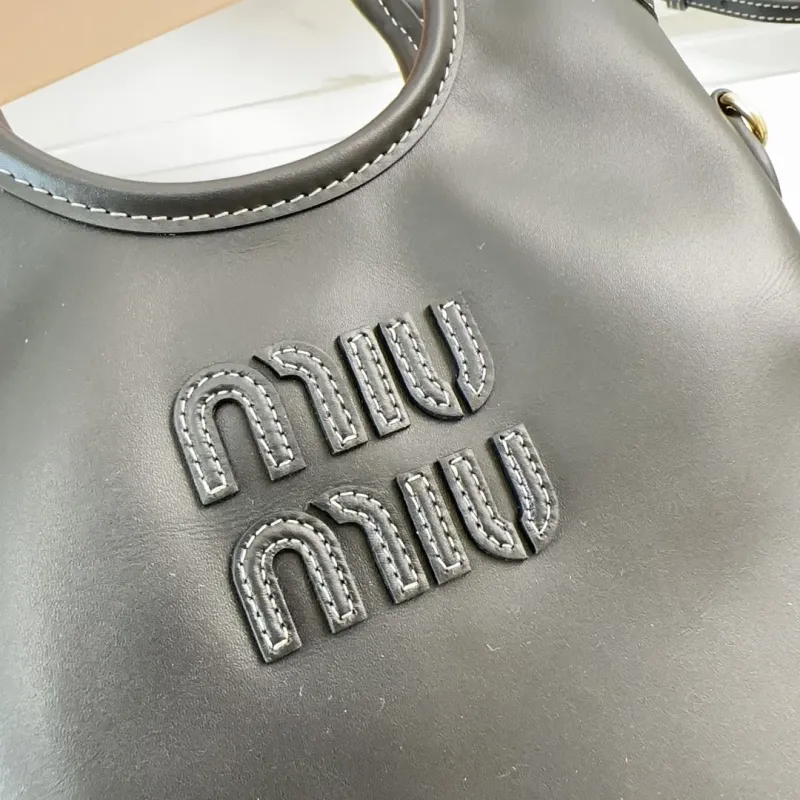 Miu Miu Black Leather Tote Shoulder Bag - Image 4
