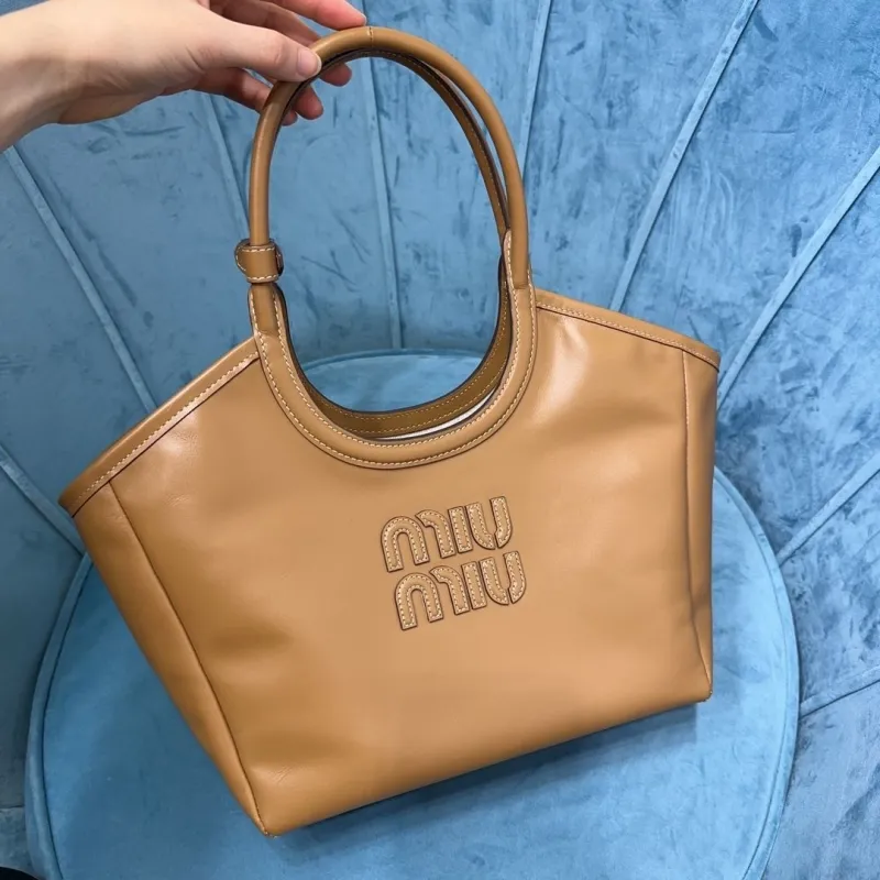 Miu Miu Brown Leather Tote Bag 74 - Image 5