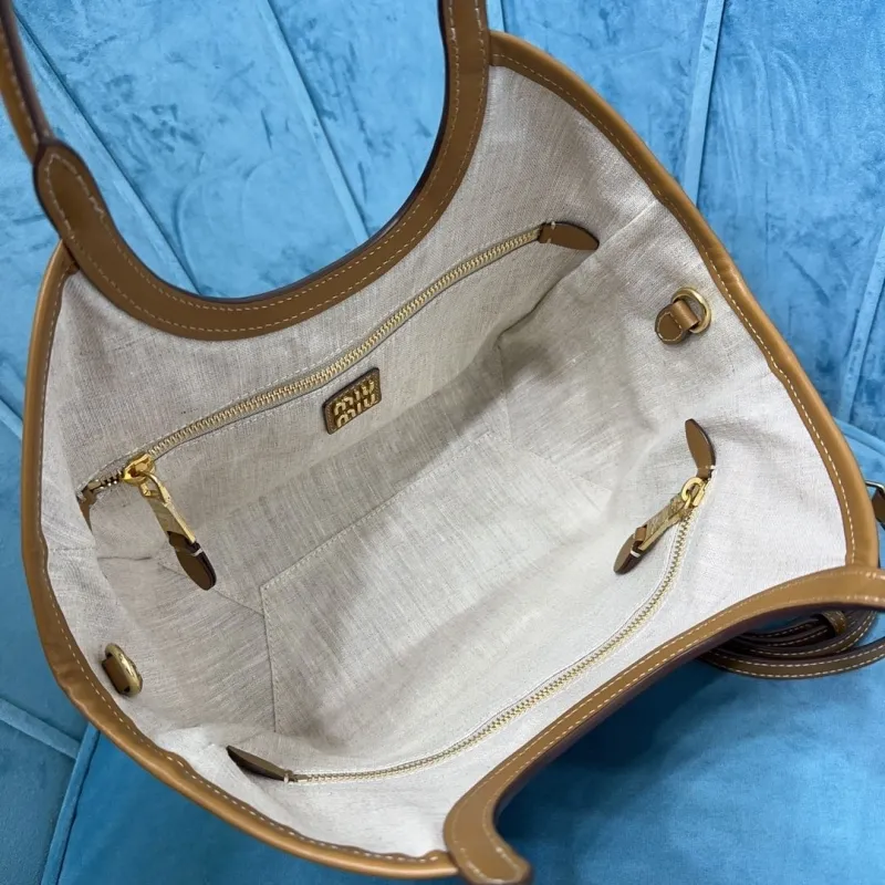 Miu Miu Brown Leather Tote Bag 74 - Image 7