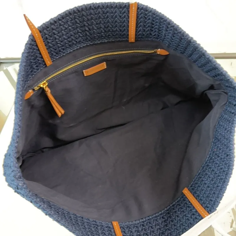 Miu Miu Striped Straw Tote Bag - Image 7