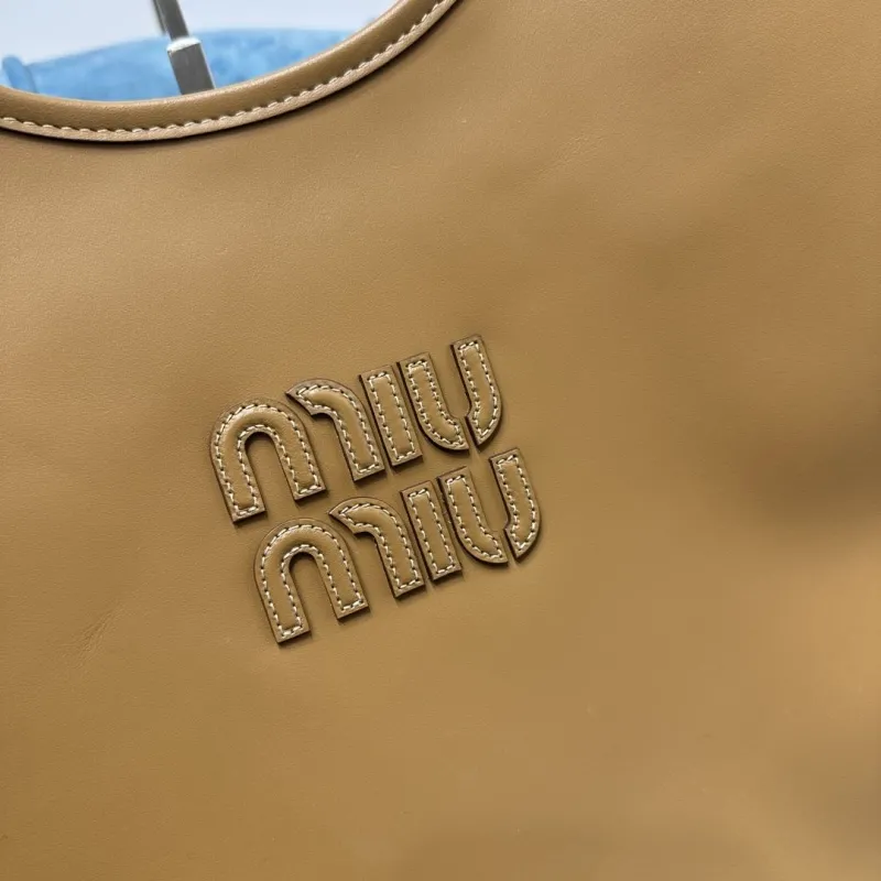 MIU MIU Brown Leather Tote Bag - Image 4