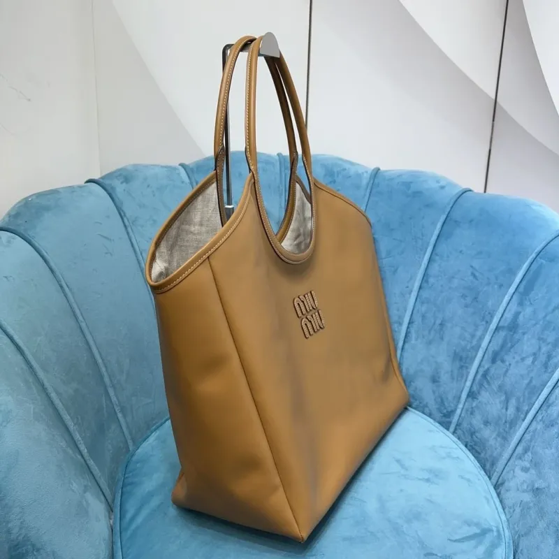 Miu Miu Brown Leather Tote Bag 102 - Image 3