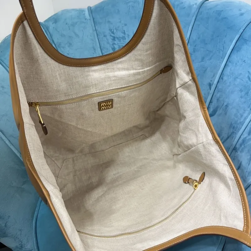 Miu Miu Brown Leather Tote Bag 102 - Image 6