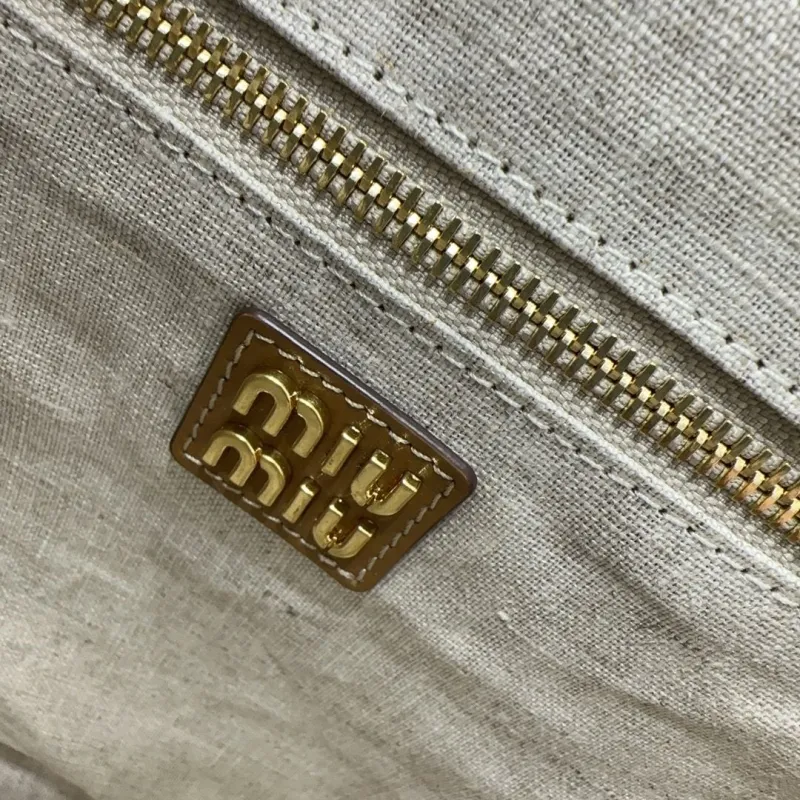 Miu Miu Brown Leather Tote Bag 102 - Image 7