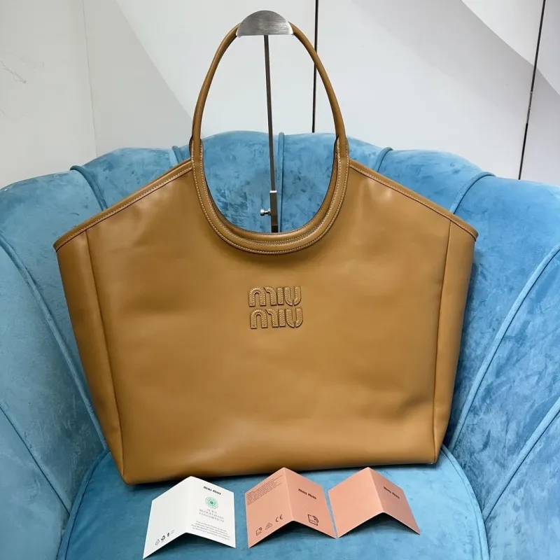 Miu Miu Brown Leather Tote Bag 102 - Image 9