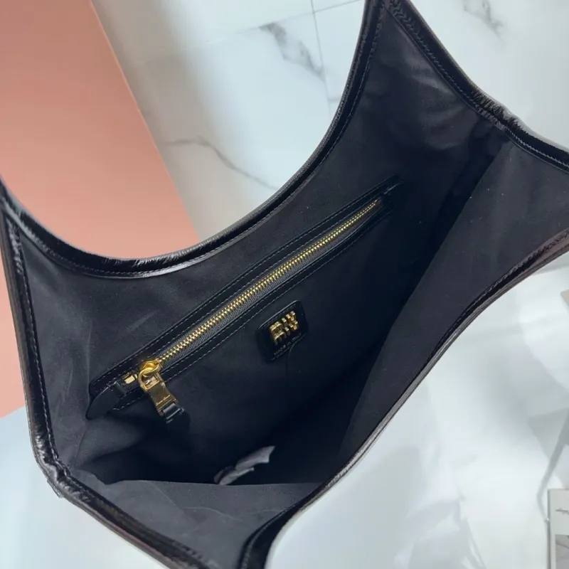 Miu Miu Black Leather Shoulder Tote Bag - Image 7