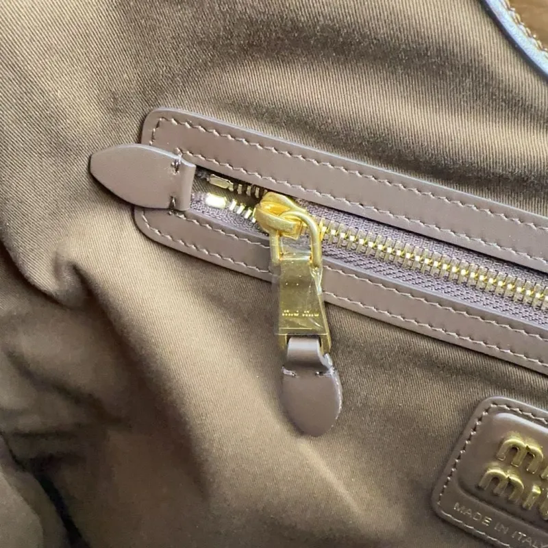 Miu Miu Brown Leather Tote Shopping Bag - Image 7