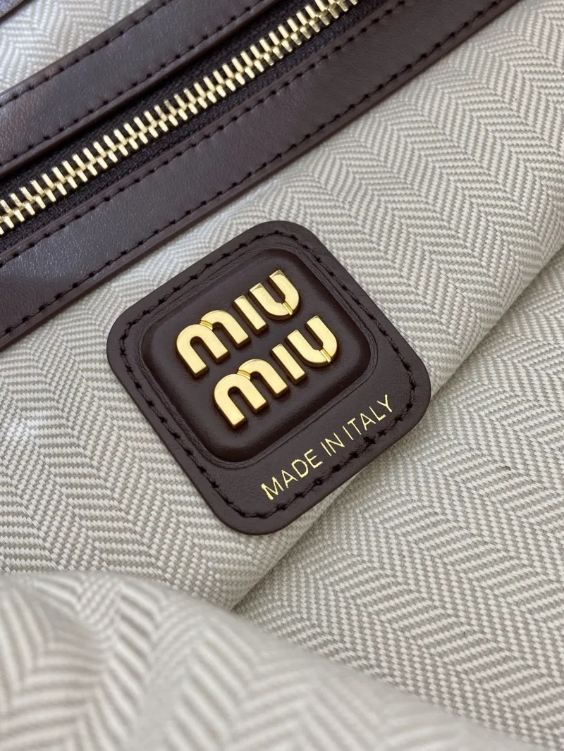 Miu Miu Brown Patchwork Leather Tote Bag - Image 9
