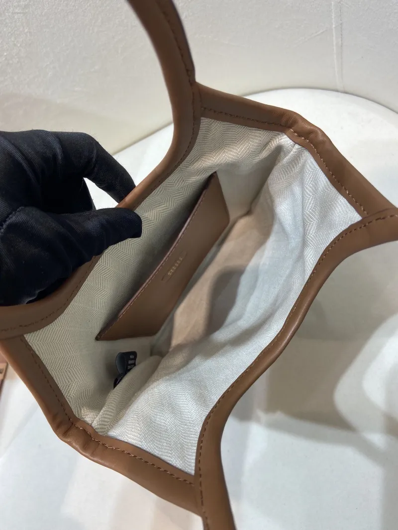 Miu Miu Brown Patchwork Leather Shopping Tote Bag - Image 8