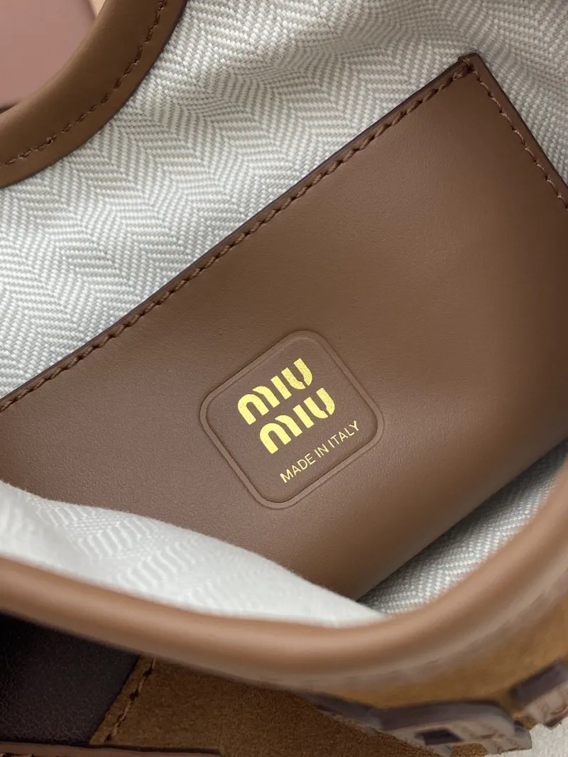 Miu Miu Brown Patchwork Leather Shopping Tote Bag - Image 9