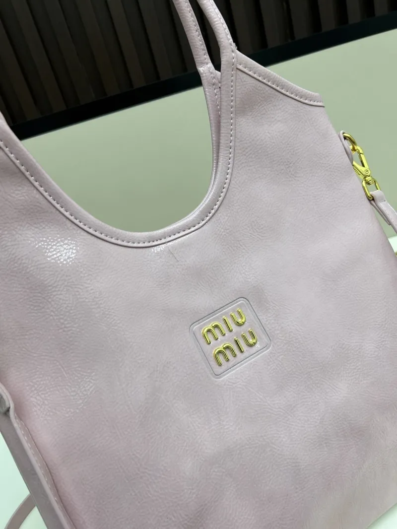 MIU MIU Pink Leather Tote Bag 2519 - Image 4