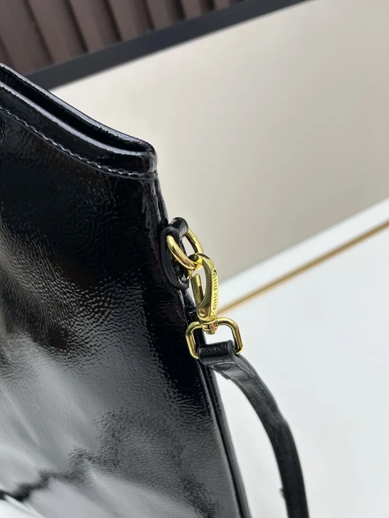 Miu Miu Black Leather Tote Bag 2519 - Image 5