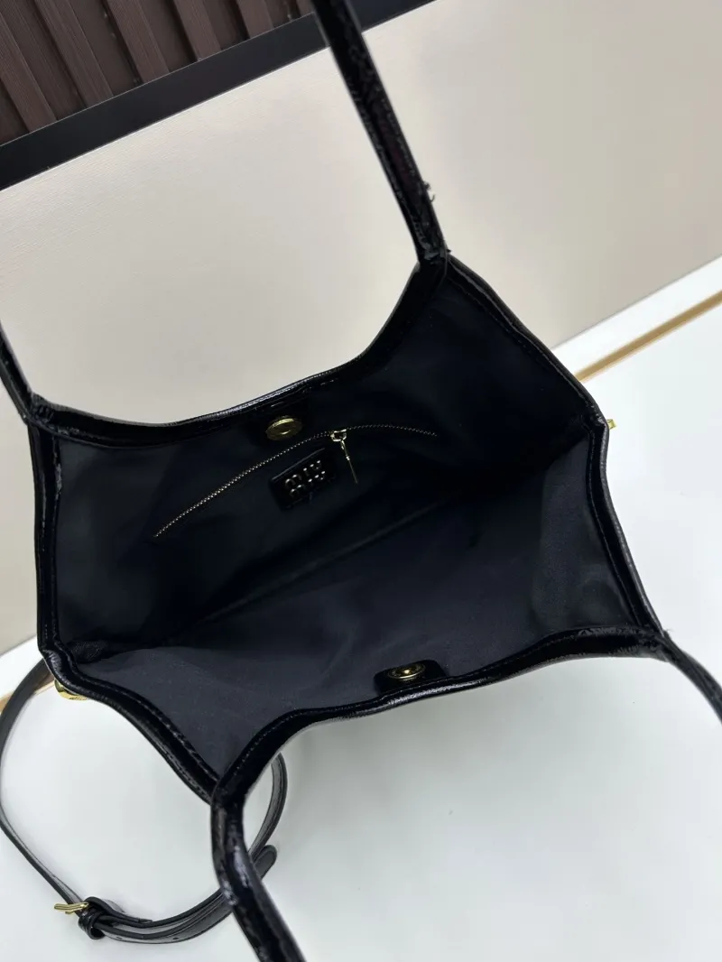 Miu Miu Black Leather Tote Bag 2519 - Image 7