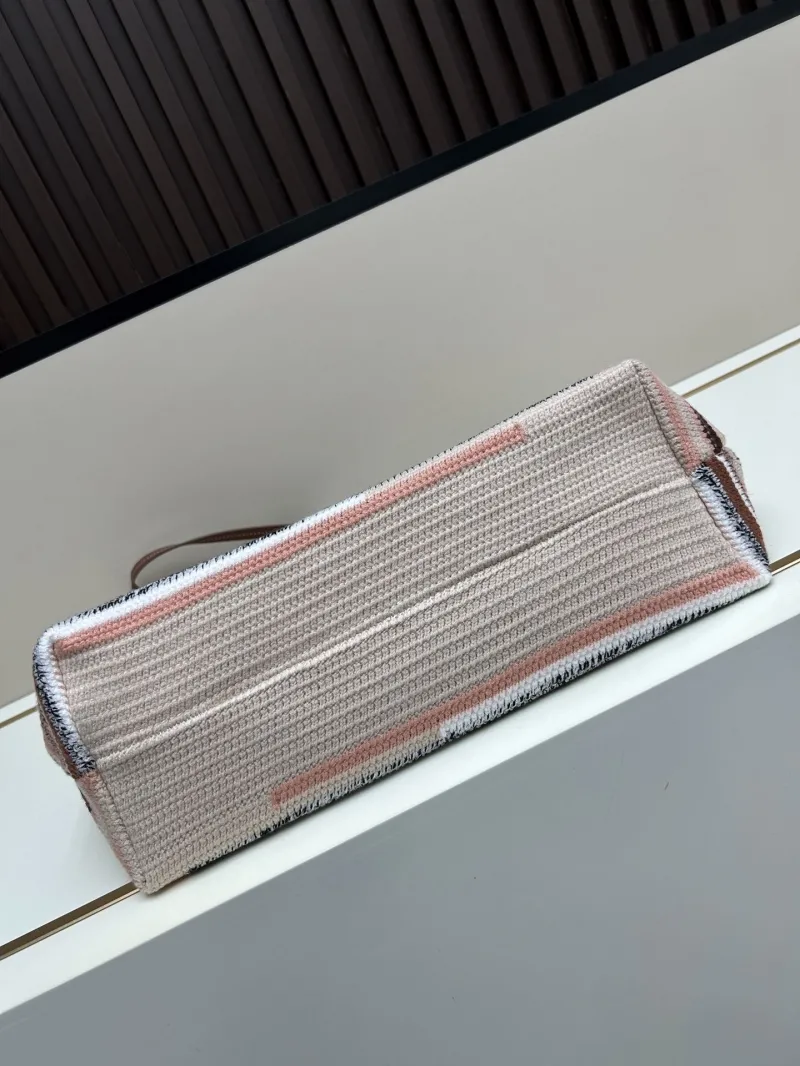 Miu Miu Striped Crochet Tote Bag - Image 4