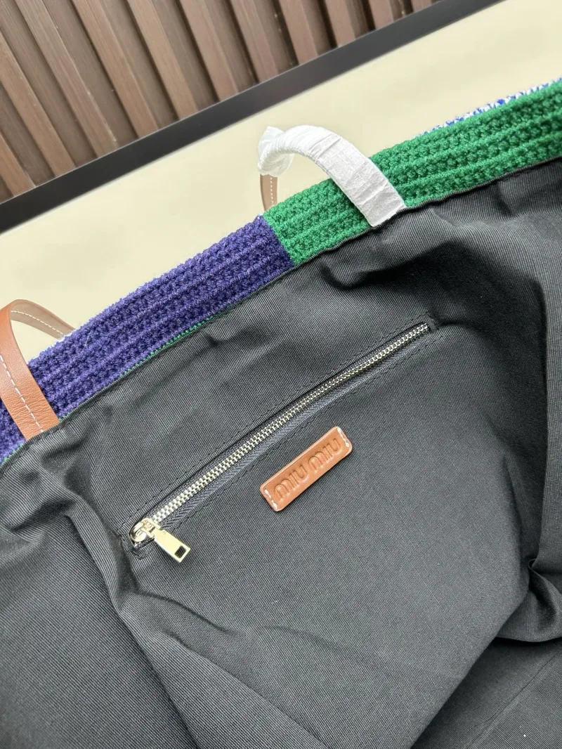 Miu Miu Multicolor Striped Crochet Tote Bag - Image 7