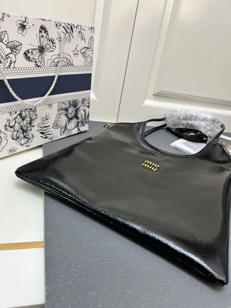 Miu Miu 5BG231 Black Leather Tote Bag - Image 6