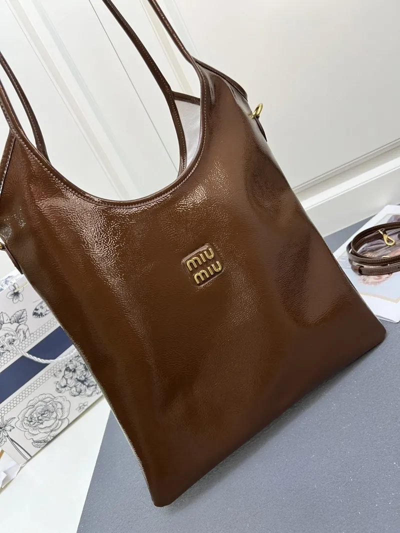 Miu Miu 5BG231 Brown Tote Bag - Image 3