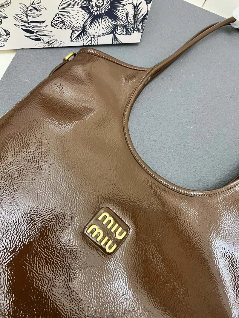 Miu Miu 5BG231 Brown Tote Bag - Image 5