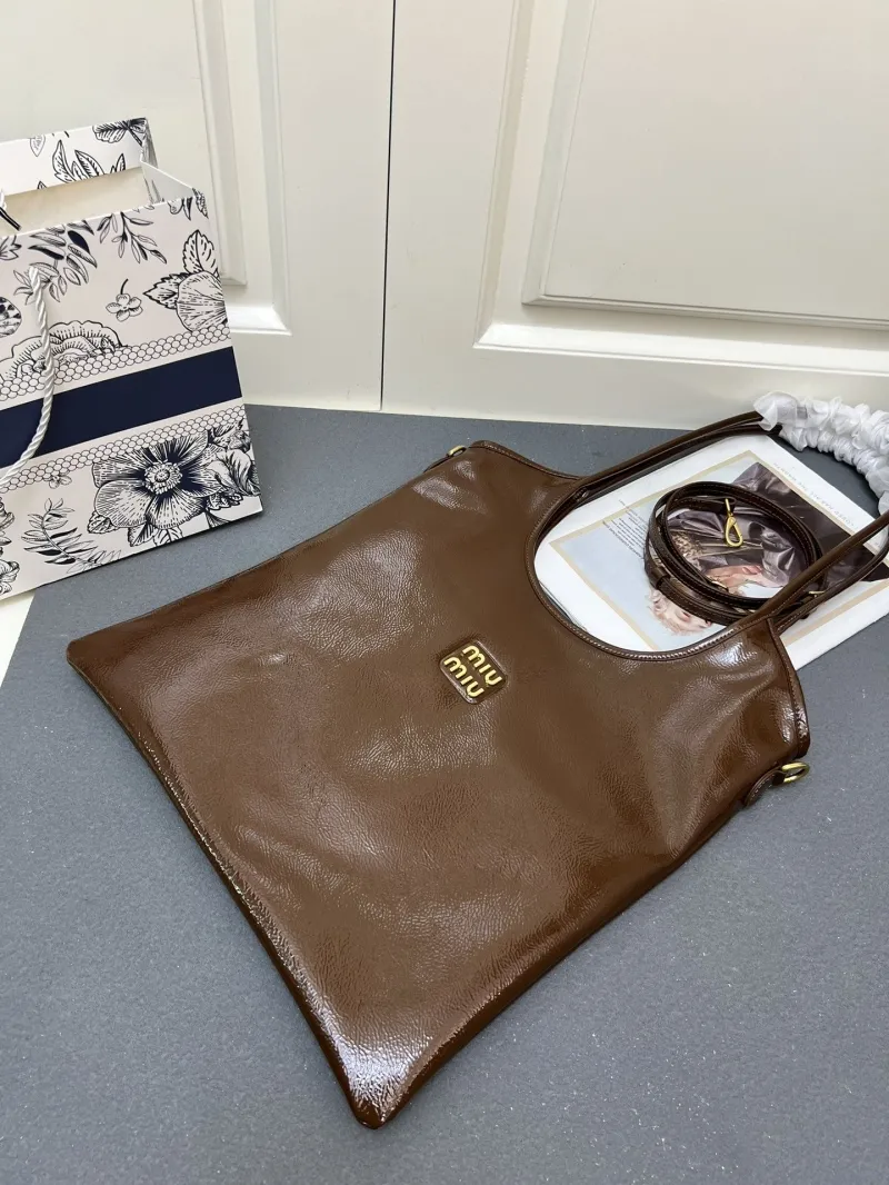 Miu Miu 5BG231 Brown Tote Bag - Image 7