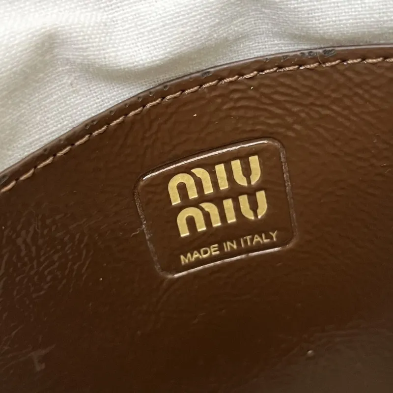 Miu Miu Brown Leather Crossbody Handbag 5BA281 - Image 7