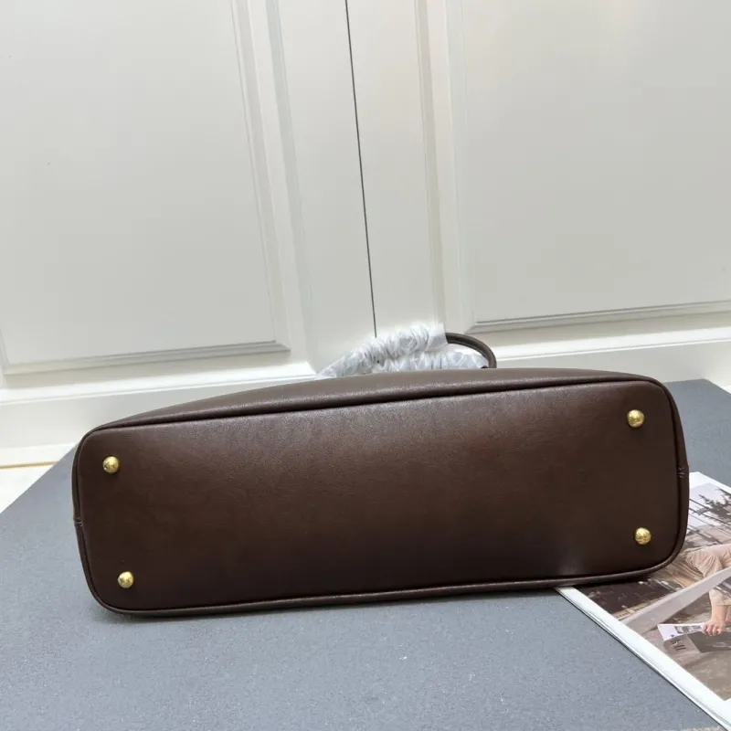 Miu Miu Brown Leather Tote Bag 7002SQ - Image 6