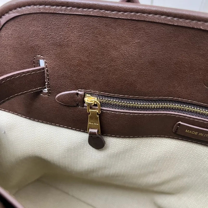Miu Miu Brown Leather Tote Bag 7002SQ - Image 9