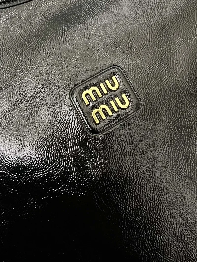 Miu Miu Black Leather Shoulder Tote Bag 7011SQ - Image 4