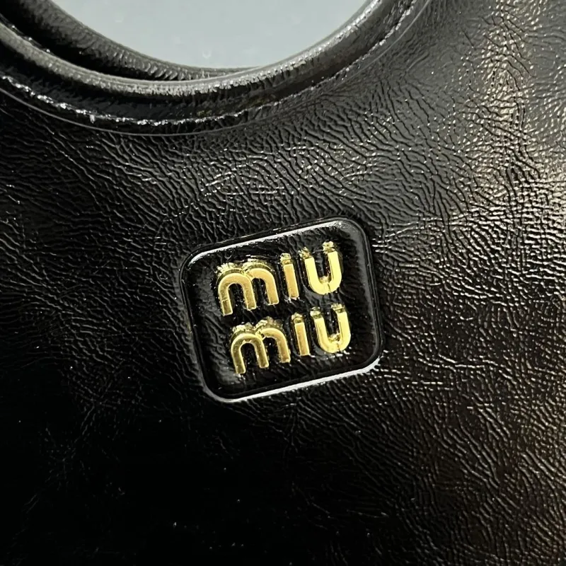 MIU MIU Black Small Leather Crossbody Handbag 7010SQ - Image 4
