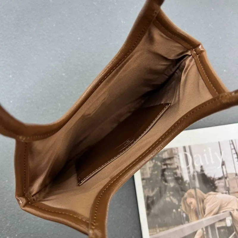 MIU MIU Brown Small Leather Crossbody Bag 7010SQ - Image 8