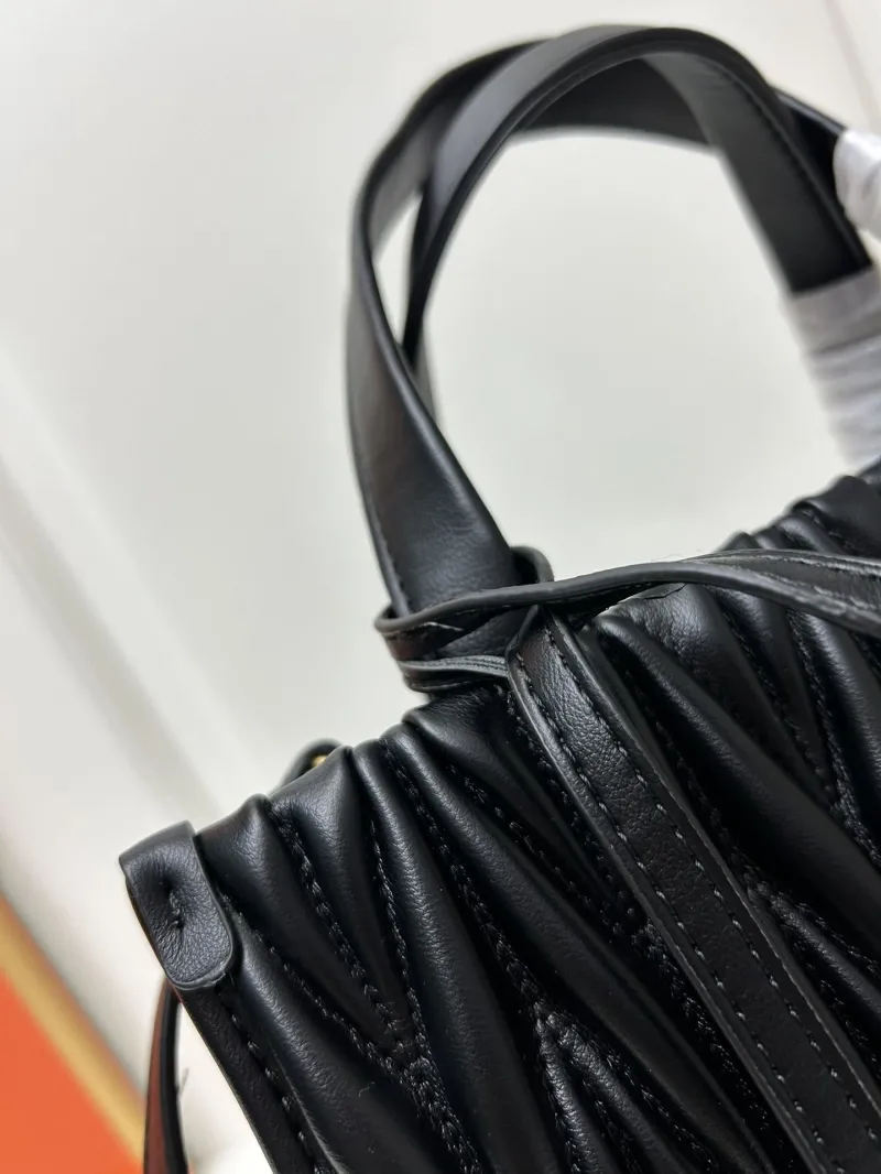 MIU MIU Small Black Leather Tote Bag 8620 - Image 6