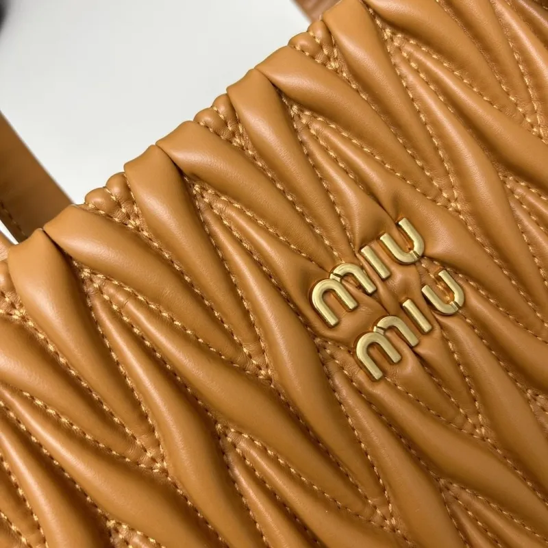 MIU MIU Brown Leather Tote Bag 8621 - Image 5