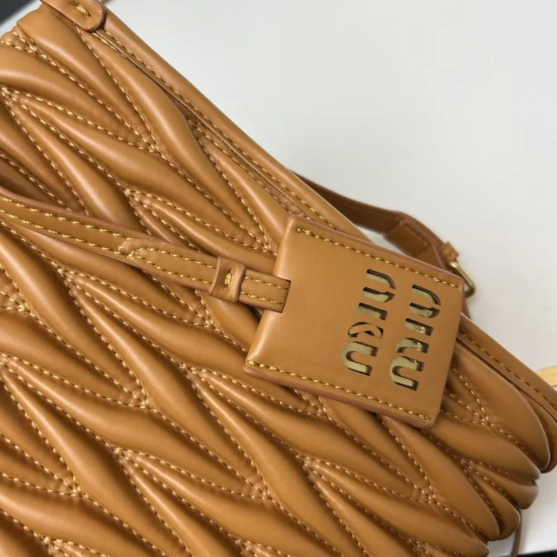 MIU MIU Brown Leather Tote Bag 8621 - Image 6