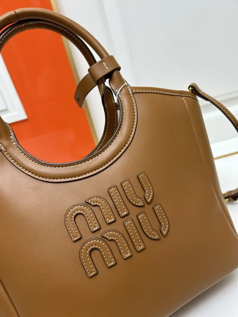 MIU MIU Medium Brown Leather Tote Bag 5BG277 - Image 4
