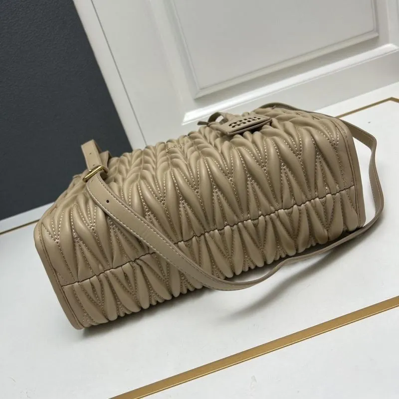 MIU MIU Beige Quilted Tote Crossbody Bag 8621 - Image 4