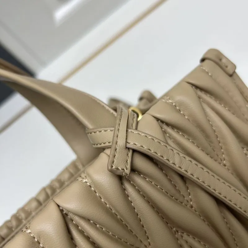 MIU MIU Beige Quilted Tote Crossbody Bag 8621 - Image 6