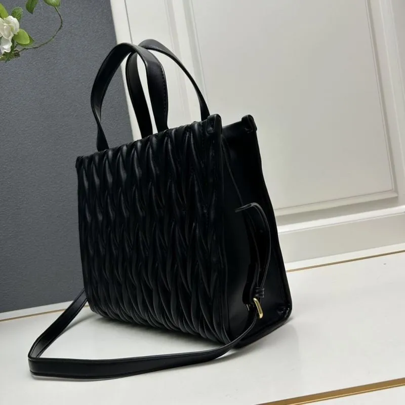 MIU MIU Black Matelasse Leather Tote Bag 8621 - Image 3