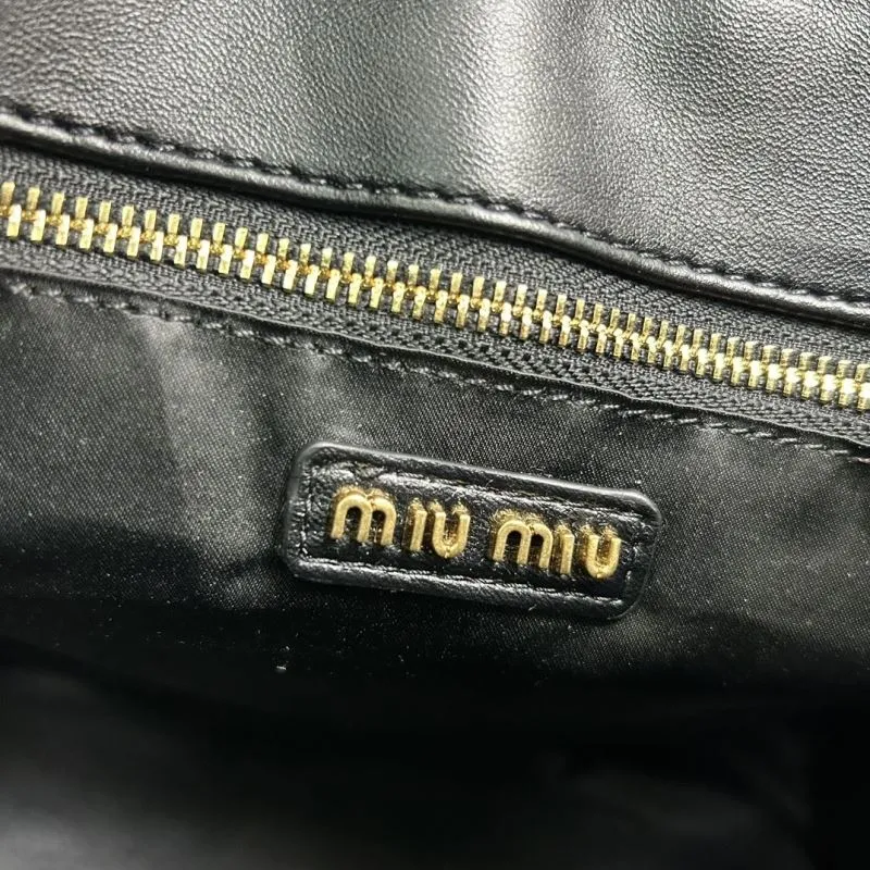 MIU MIU Black Matelasse Leather Tote Bag 8621 - Image 8